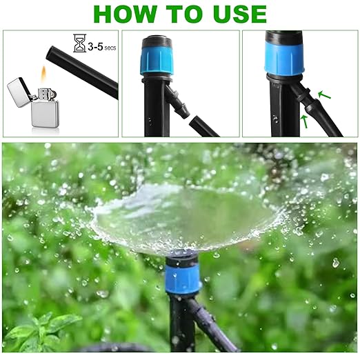 Automatic Drip Irrigation System,100FT Adjustable Complete Drip Irrigation System for Garden and Raised Beds,Greenhouse,Lawn with 5/16" and 1/4" Irrigation Tubing,Drip Emitters,Lock Barbed Fittings