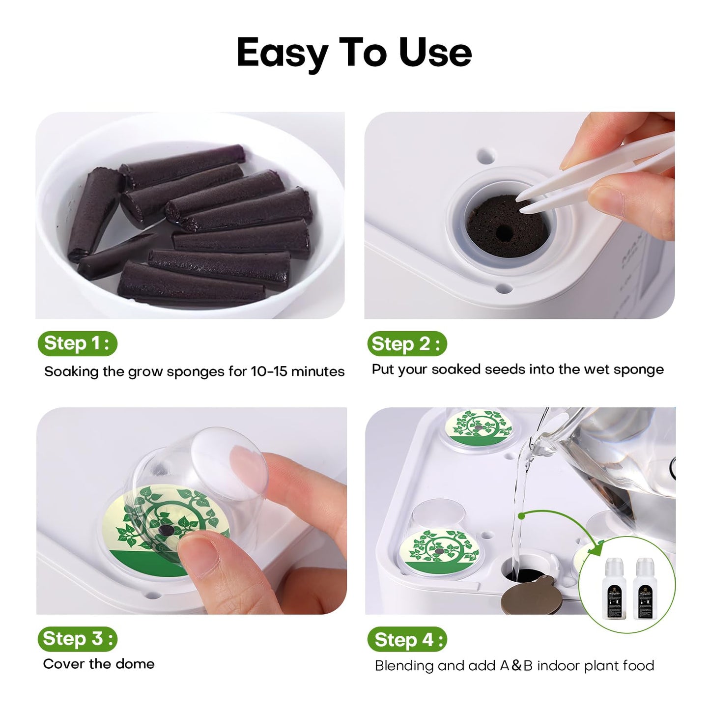 Indoor Garden Hydroponics Growing System 60 Pods + 167pcs Seed Pod Kit