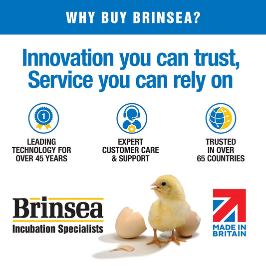 Brinsea Maxi 24 EX Egg Incubator with Automatic Humidity Control and Egg Turning for Hatching 24 Chicken, Duck, or Other Eggs, Optimal Flexibility with Mix & Match Sizes