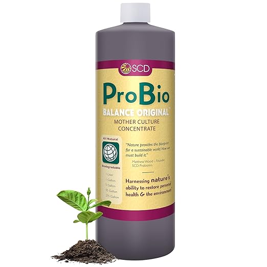 ProBio Balance Original - Make 20X More Farm & Garden Soil Conditioner, Super Concentrate of Effective Beneficial Microorganisms, OMRI-Listed for Organic Farms Gardens – by SCD Probiotics (1 Liter)