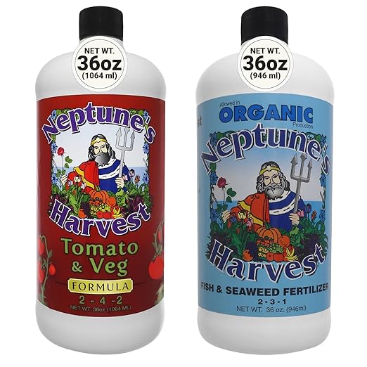 Neptune's Harvest Organic Plant Fertilizer | Liquid Fertilizer for Lawn, Garden & Houseplant | Rich in Essential Nutrients | Tomato & Veg 2-4-2 (Quart) + Fish & Seaweed Plant Food 2-3-1 (Quart)