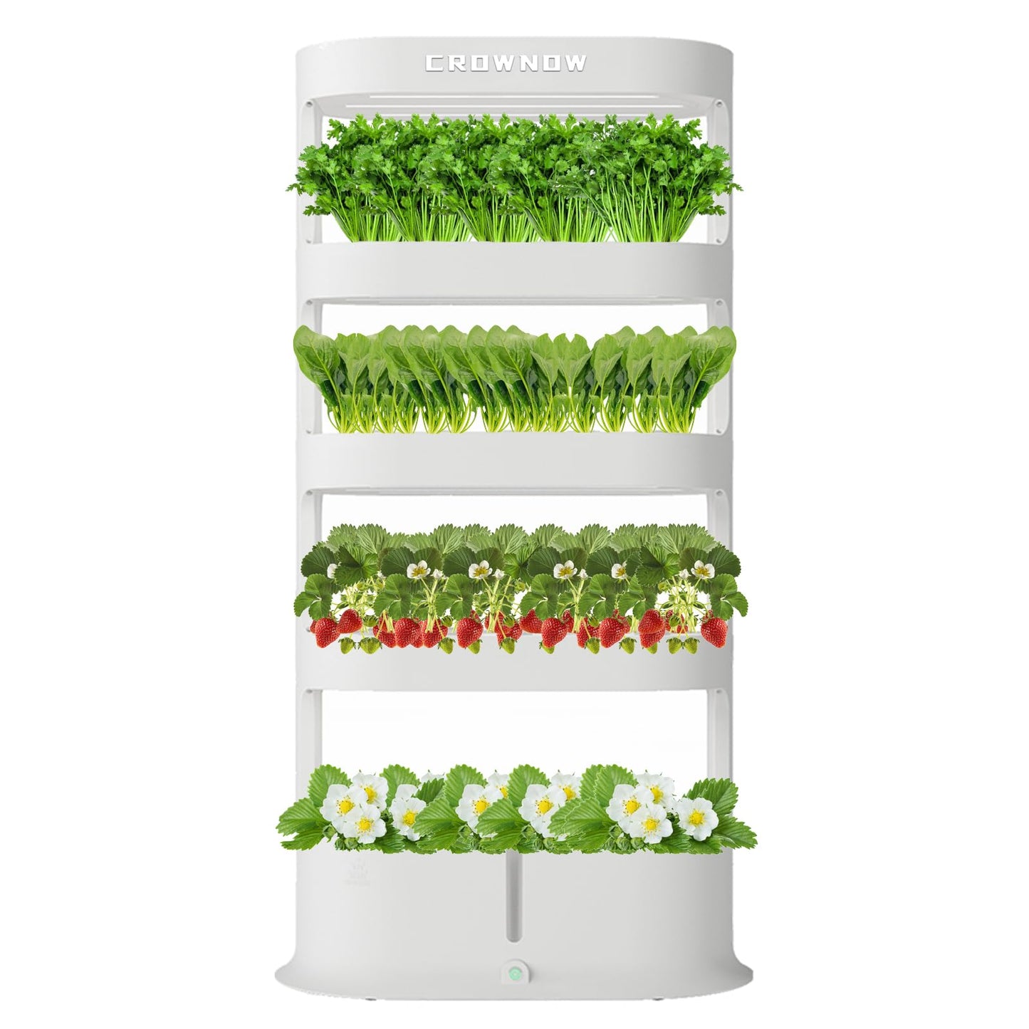Crownow 80Pods Hydroponics Growing System Kit,5-Layer Large Capacity Hydroponic Tower with LED Grow Light,Indoor Gardening System with Remote Control（Not Include Battery） for Plants Vegetables Herbs
