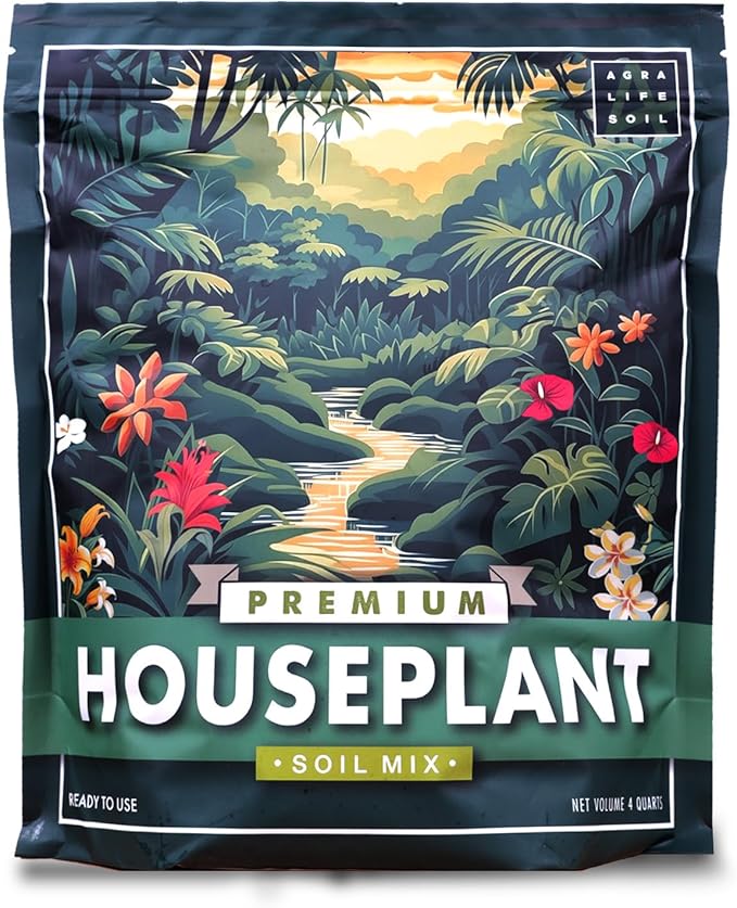 Premium Houseplant Soil Mix for Indoor & Outdoor Plants - Potting Soil for Monstera, Pothos, Snake Plants - Organic Blend for Thriving Growth -Potting Soil Indoor Plants Indoor Plant Soil - 4 Quarts