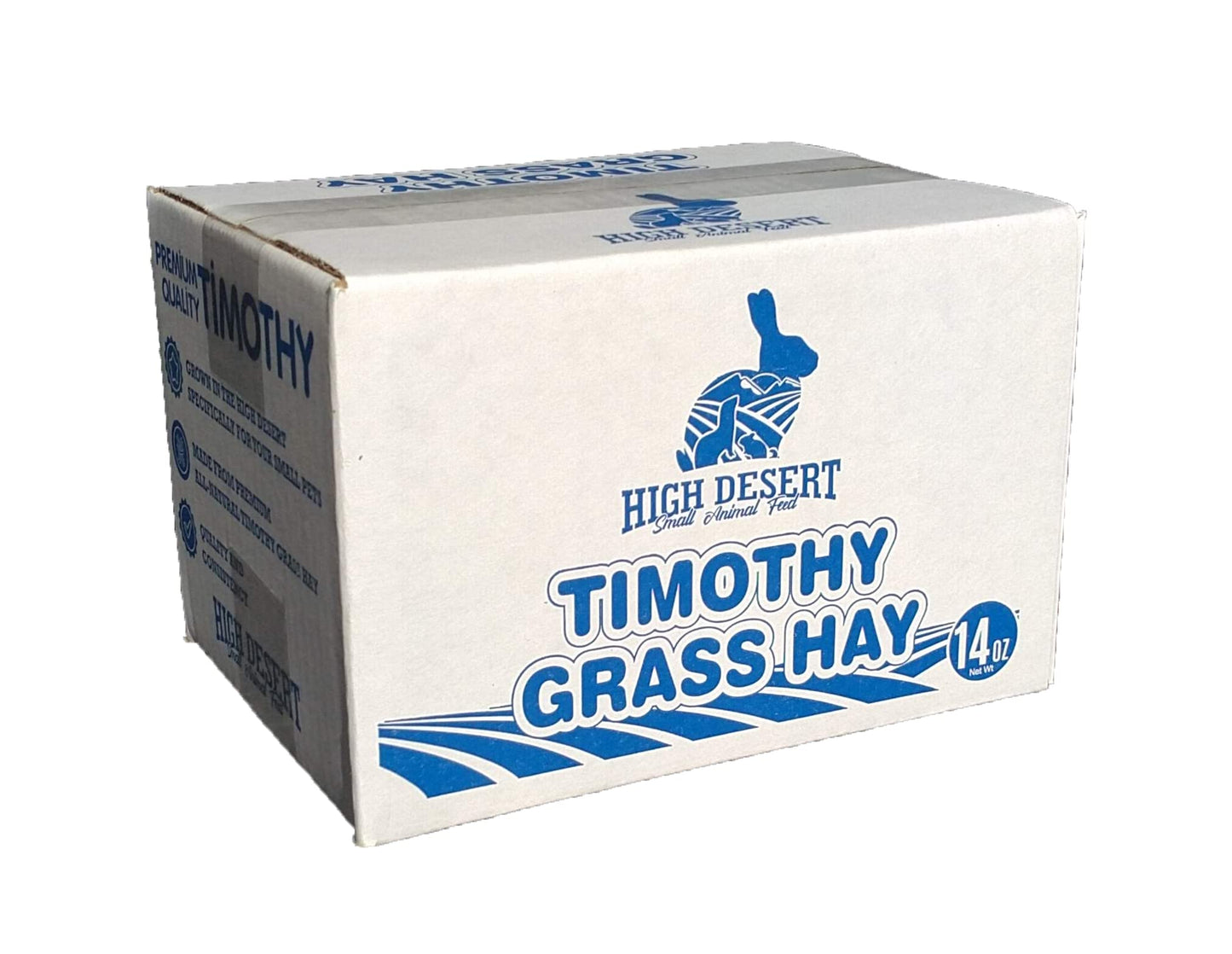 High Desert 2nd Cutting Timothy Grass Hay for Rabbits, Guinea Pigs, Chinchillas & Small Pets – Premium Hand-Packed Natural Hay, High-Fiber, Additive-Free, Grown in USA – 14 Oz Box