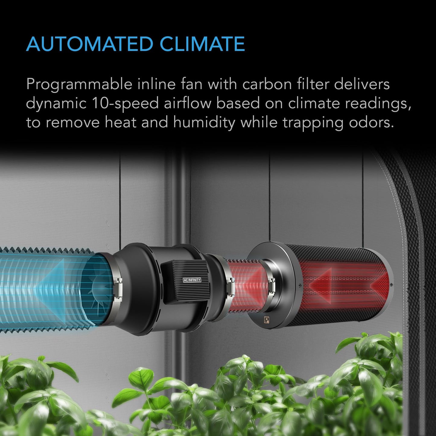 AC Infinity Advance Grow System 4x4, 4-Plant Kit, WiFi-Integrated Grow Tent Kit, Automate Ventilation, Circulation, Schedule Full Spectrum Samsung LM301H LED Grow Light, 2000D Mylar Tent
