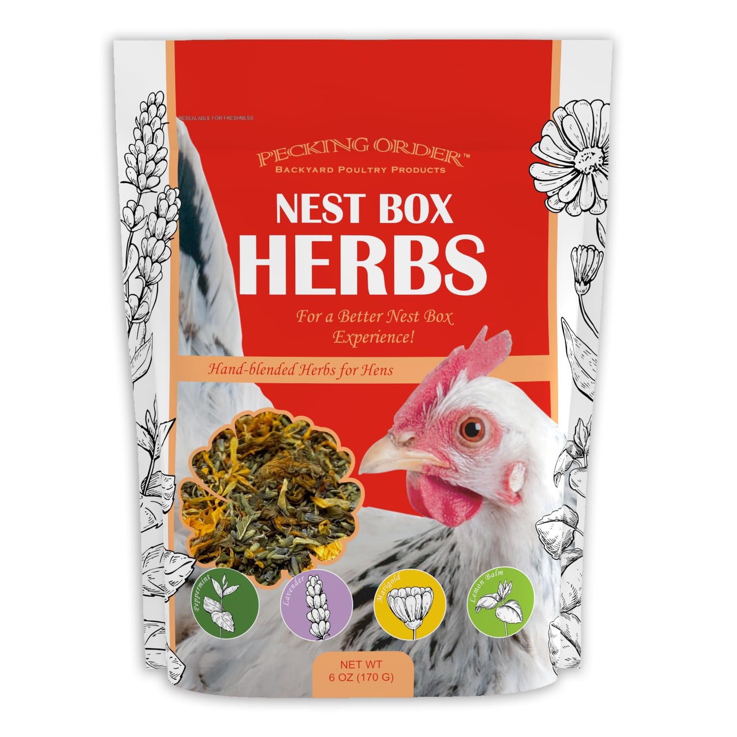 Nest Box Herbs for Chicken Coop Nesting Boxes - 6 oz