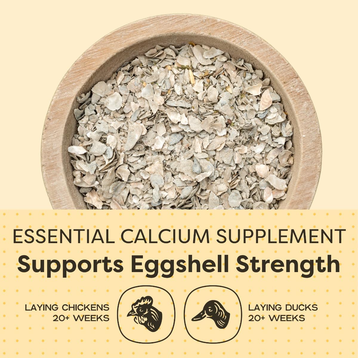 Scratch and Peck Oyster Shell Supplement - 4 lb Bag - Natural Calcium Boost for Healthy Eggshells in Chickens and Ducks, Sustainably Sourced Pure Flaked Oyster Shell