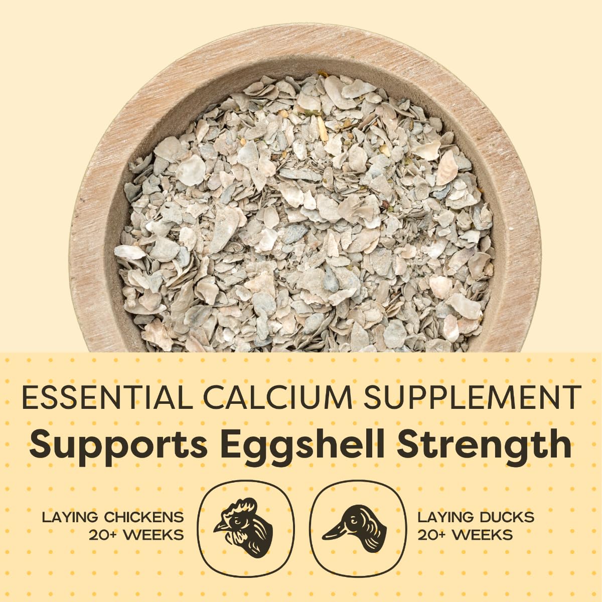 Scratch and Peck Oyster Shell Supplement - 4 lb Bag - Natural Calcium Boost for Healthy Eggshells in Chickens and Ducks, Sustainably Sourced Pure Flaked Oyster Shell