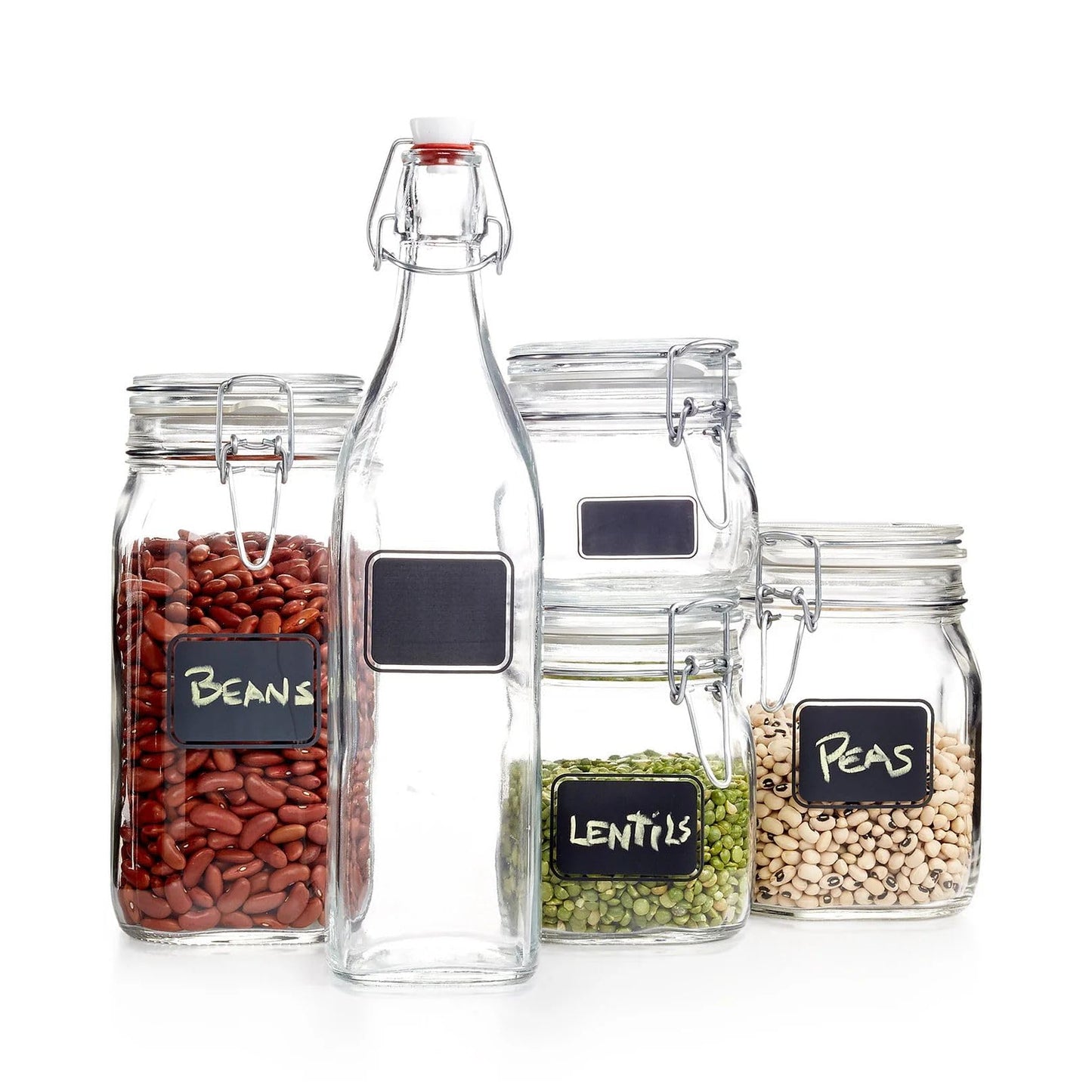 Bormiolio Rocco Jar with Chalkboard, 50.8 Oz