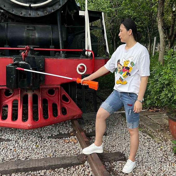 Waterproof Cattle Driving Stick for Livestock Such as Cows Hogs Sheep Rechargeable Electric Animal Prod for Large Dogs with 33" Length Flexible Shaft Total Length 43.5 inch