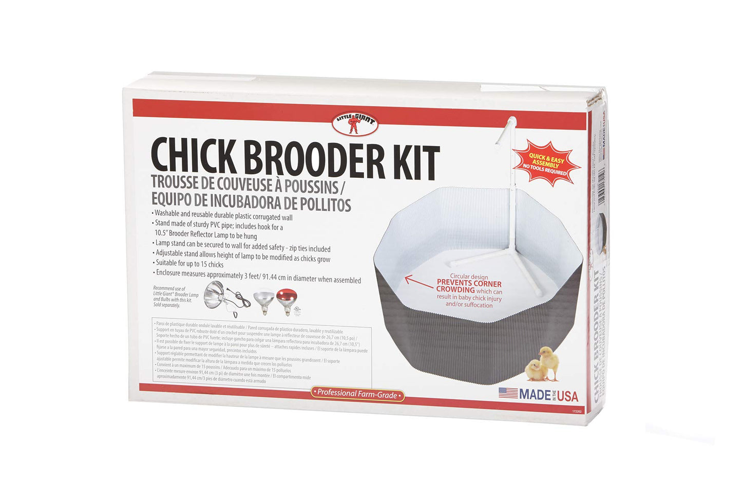 Little Giant® Chick Brooder Kit | Complete Kit for Raising and Brooding Chicks | Poultry Brooder Box | Chicken Brooder Box