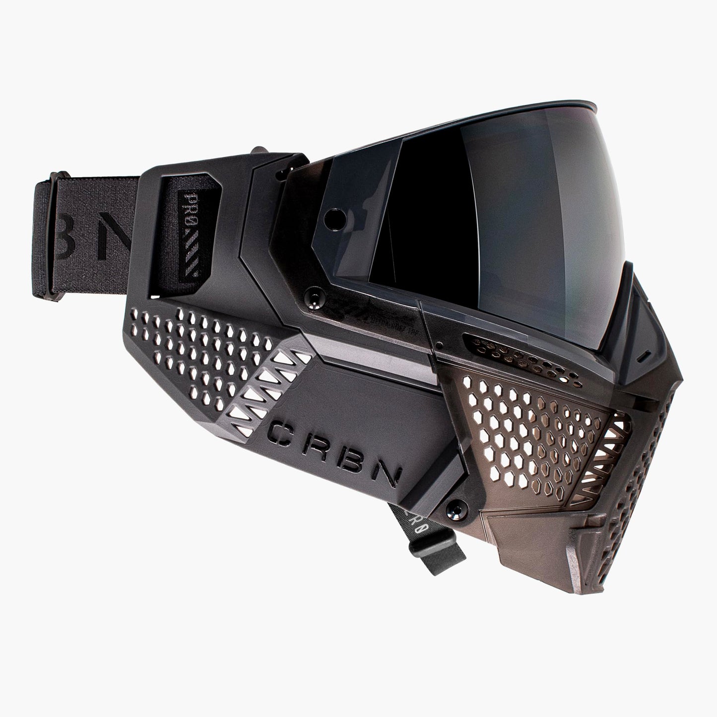 CRBN Paintball Zero Pro Goggle [ Includes: Two Lens + Visor + Case ] (Graphite, More Coverage)