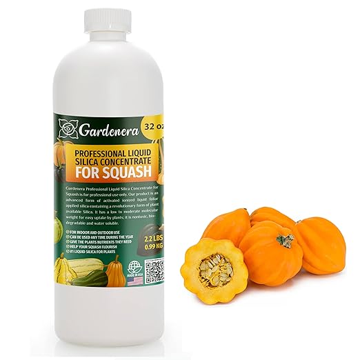 𝐏𝐑𝐎𝐅𝐄𝐒𝐒𝐈𝐎𝐍𝐀𝐋 Liquid Silica Plant Supplement - 32oz - Squash Plants Liquid Silica Boost Fertilizer - Stronger Stems & Healthy Leaves for Indoor & Outdoor Squash Plants (Makes 180 Gallons)