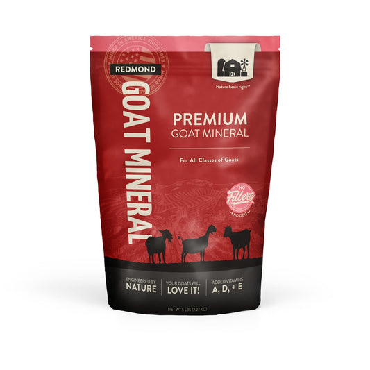REDMOND Goat Mineral Supplement Mix, Unrefined Salt (5 LB)