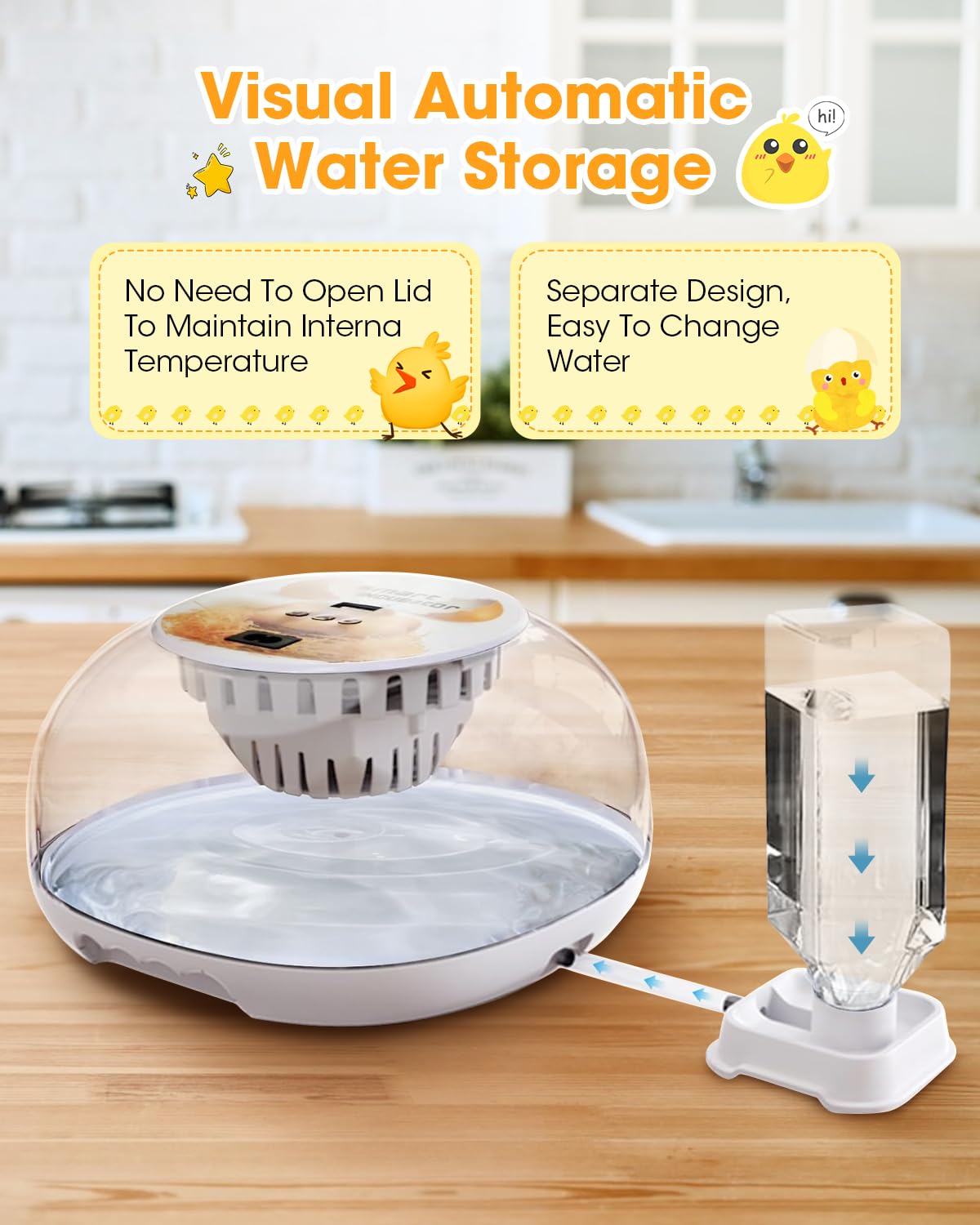 Egg Incubator with Automatic Egg Turning Control, Incubators for Hatching Eggs, Chicken, Ducks, Goose, Pigeon, Quail, Parrot Incubator for Farm, Lab, Science Classroom, Home