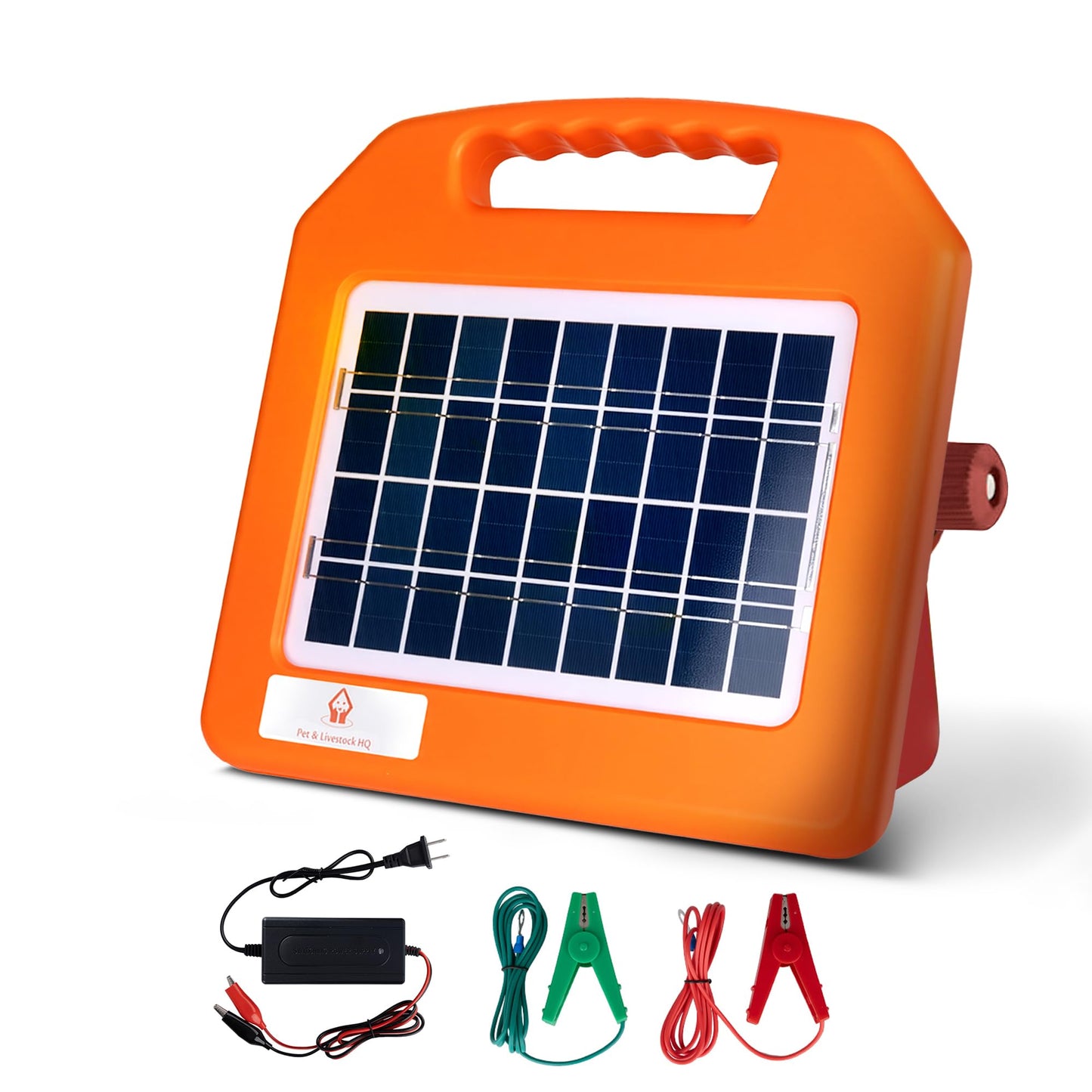 30 Miles Solar Electric Fence Charger - Solar Powered Electric Fence Kit 0.65 Joule - Fence Energizer for Livestock, Horses, Cattle, Sheep