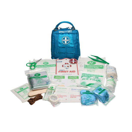 Kurgo RSG Dog First Aid Kit - Compact Dog First Aid Supplies - MOLLE Compatible Aid Pack - Emergency Pet Survival Gear - Adventure & Hiking Dog Med Kit - Quick Access Pouch