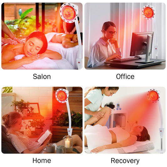 VARIPOWDER Infrared Heat Lamp, Near 275w Red Light Therapy Device for Body Pain Relief with Stand and Tray/Remove Control Joint Pain Muscle Aches