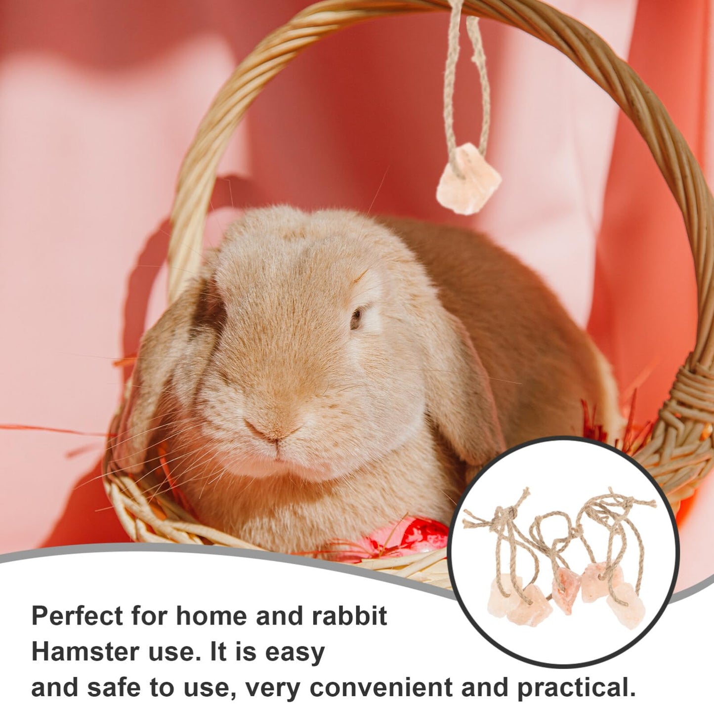 HANABASS 8pcs Salt Lick Blocks Pets Natural Mineral Salts for Hamster Rabbit Bunny Horse Deer Goat Livestock (Random Style)