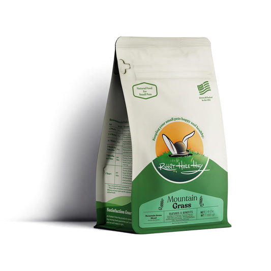 Rabbit Hole Hay - Ultra Premium Mountain Grass for Small Pets - 4 oz - Hand-Sorted Freshness