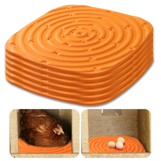 YOOLEETC 6PCS Washable Nesting Pads Chicken Nesting Boxes Chicken Bedding for Chicken Coop,Reusable & Improves Eggs Production (6 Pack)