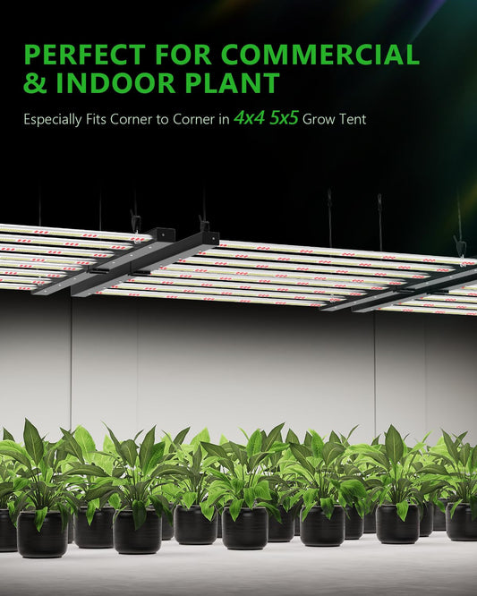 BAYLABS 720W LED Grow Light 2.81 μmol/J Efficiency Dimmable Full Spectrum UV/IR Enhanced Grow Lamp for 4x4 5x5 ft Grow Tent Greenhouse Vertical Farms, and hydroponics