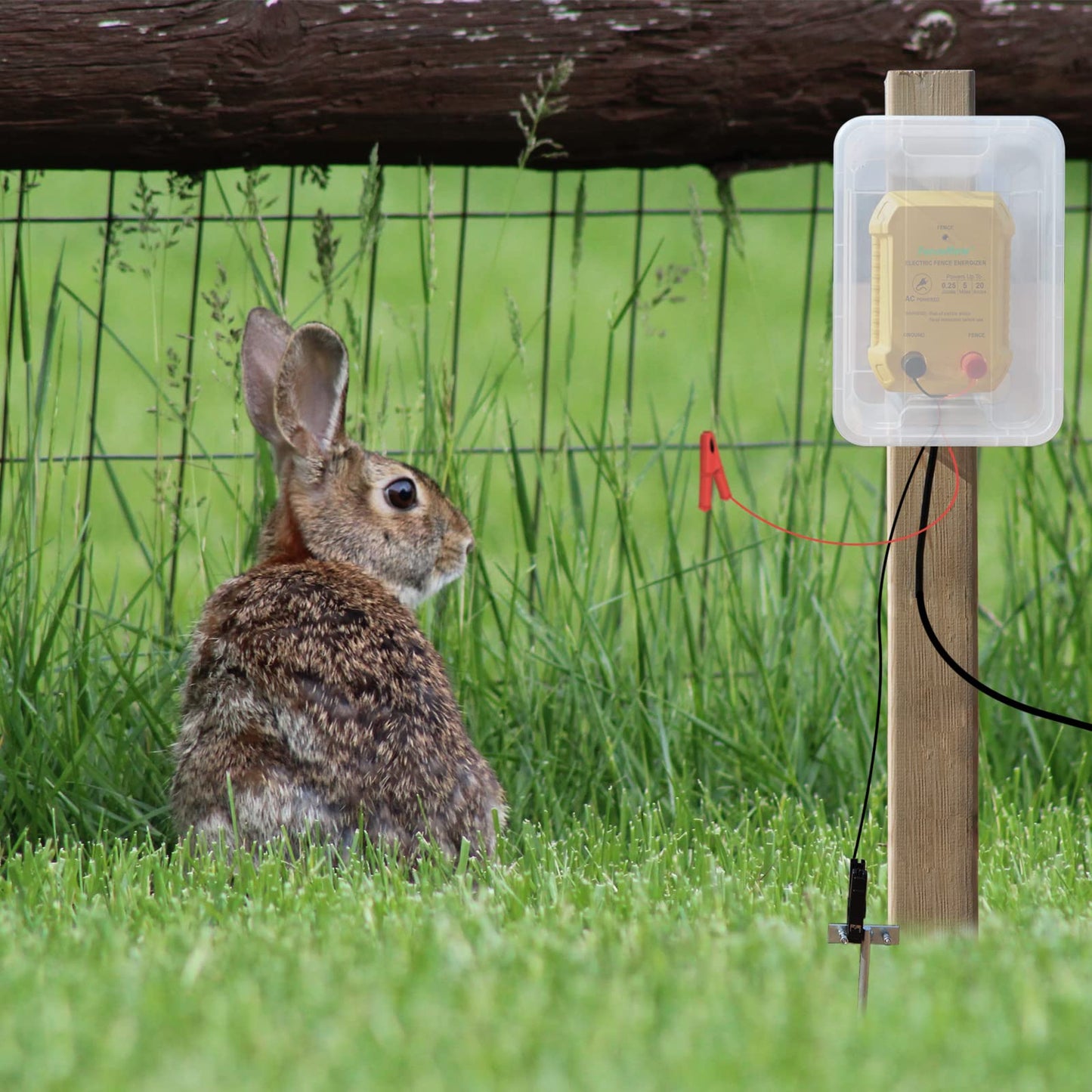 FenceMate AC Powered Electric Fence Charger Output 0.25J up to 5 Miles to Contain Small Pet, Poultry, Keep Rodent & Nuisance Animals Out, Used in Homestead, Garden, Pond, Fence Energizer up to 6 kV