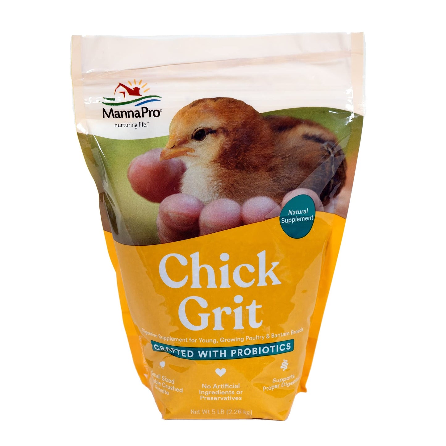 Manna Pro Chick Starter Food 5 Pounds and Chick Grit Digestive Supplement for Young Poultry 5 lbs