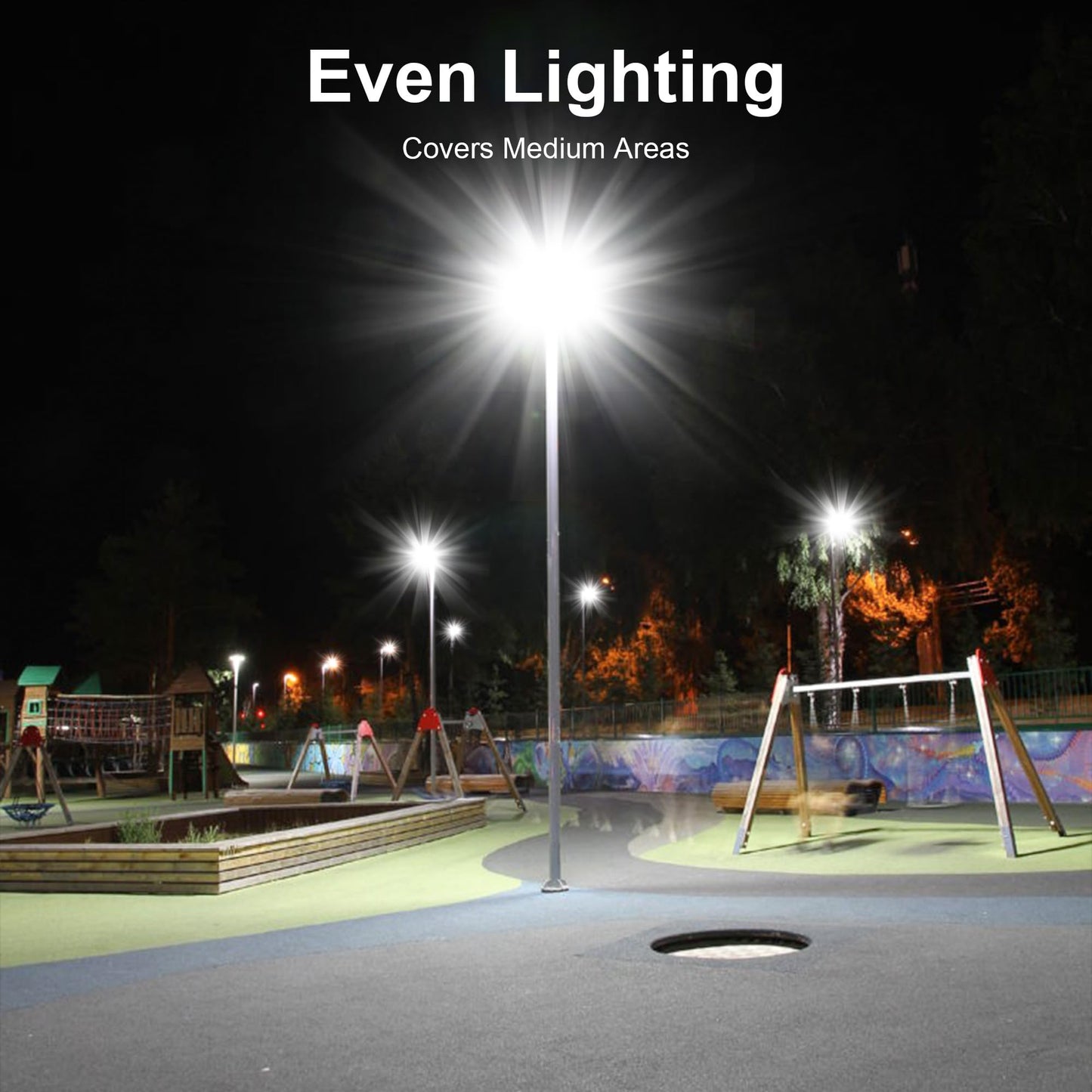 loyoele Utral-Large Solar Street Light, Flood Lights Outdoor,Waterproof Motion Sensor LED Lights,Dusk to Dawn with Remote, Solar-Powered Parking Lot Light,Commercial Area Lighting