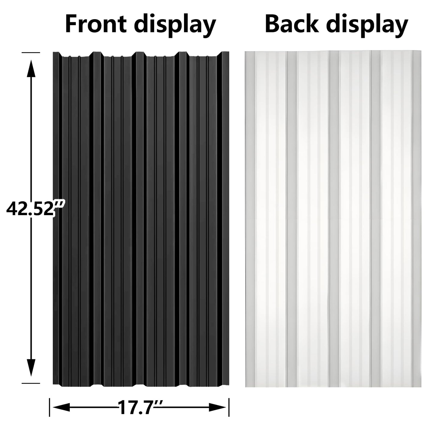 Metal Roofing Panels - Corrugated Galvanized Roof Panels Black 10 Pcs Waterproof Siding Panels for Outdoor House Storage Chicken Coop Patio Garages Sheds