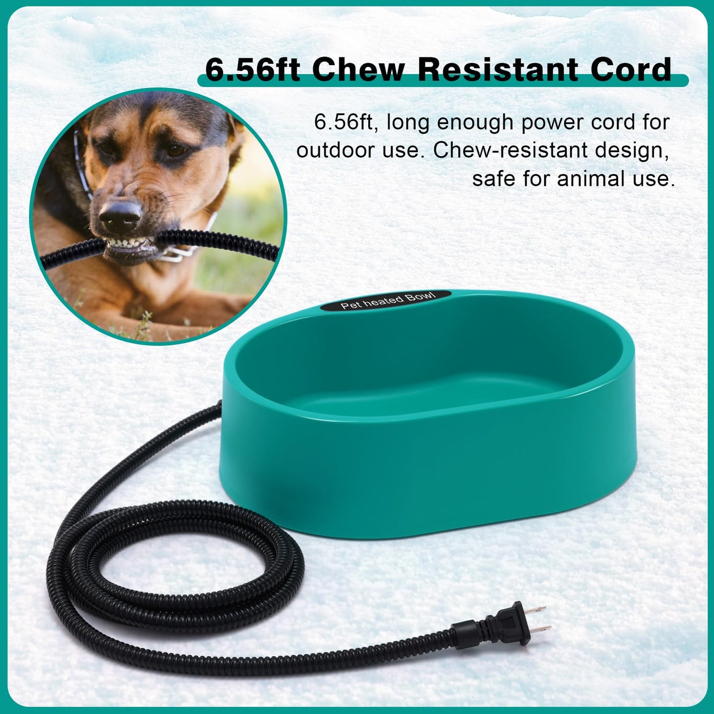 GHWMYD Heated Water Bowl for Chicken, Large Capacity 125OZ Poultry Water Heater for Hens Turkey Goose Duck Pigeon Poultry Birds Drinker in Winter, Chicken Coop Accessories No More Frozen Food Water
