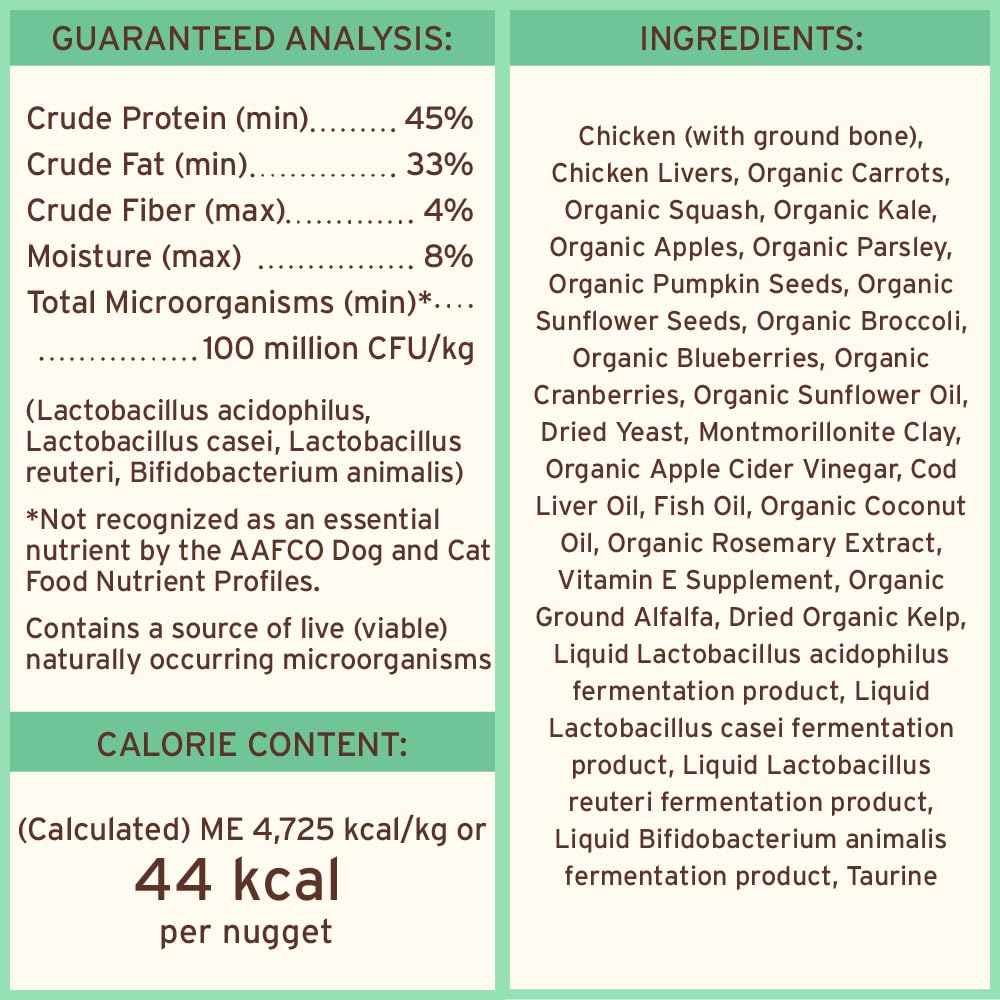 Primal Freeze Dried Dog Food Nuggets, Chicken; Complete & Balanced Meal; Also Use as Topper or Treat; Premium, Healthy, Grain Free, High Protein Raw Dog Food, 14 oz (Pack of 2)