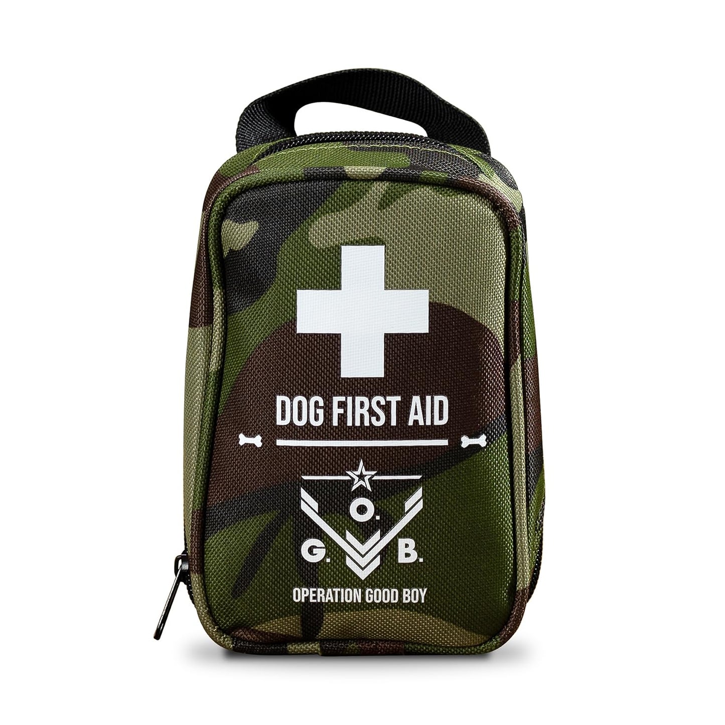 Operation Good Boy Tactical Pet First Aid Kit - Essential Supplies for Canine Mishaps - Lightweight, Waterproof Nylon Tote with Antiseptic Wipes, Antibiotic Ointment, Dressing, and Gauze