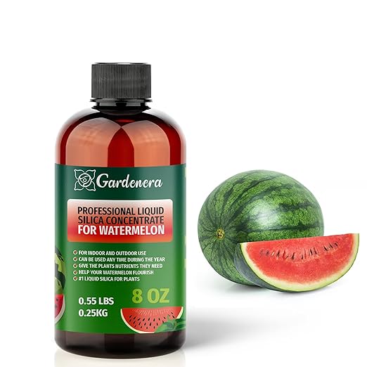 𝐏𝐑𝐄𝐌𝐈𝐔𝐌 Liquid Silica Plant Supplement - 8oz (250mL) - Watermelon Plants Liquid Silica Boost Fertilizer - Stronger Stems & Healthy Leaves for Indoor & Outdoor Plants (Makes 45 Gallons)