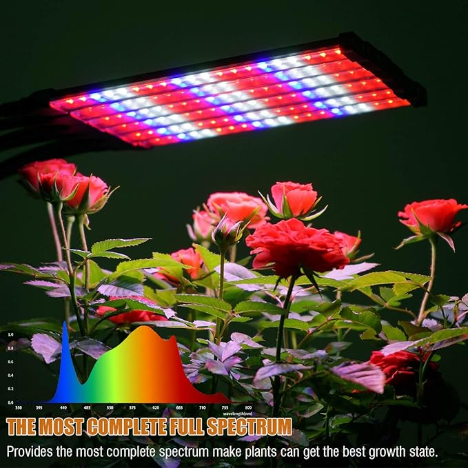 Grow Lights for Indoor Plants Full Spectrum with Stand and Timer, 5 Heads LED Plant Lights for Indoor Growing, Standing Floor House Plant Lamp for Seed Starting. (Red+Blue+White)
