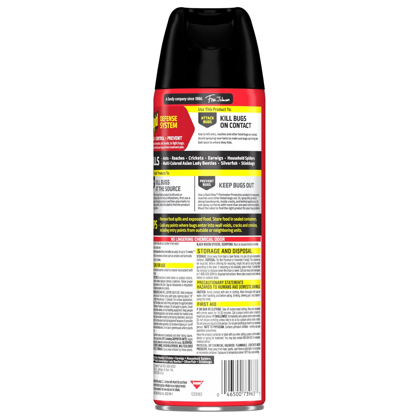 Raid Ant & Roach Killer Spray for Listed Bugs, Keeps Killing for Weeks, Lavender Scent, 17.5 oz