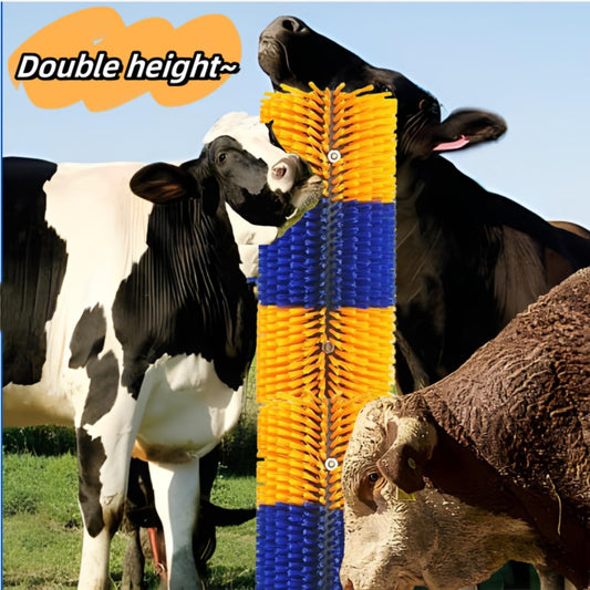 Livestock Scratching Brush, 2pcs Goat scratching Post for pig dog sheep,Durable Cow Brush can be Easily Mounted,Goat Horse Supplies for Livestock Self-Grooming,Protecting the Fence