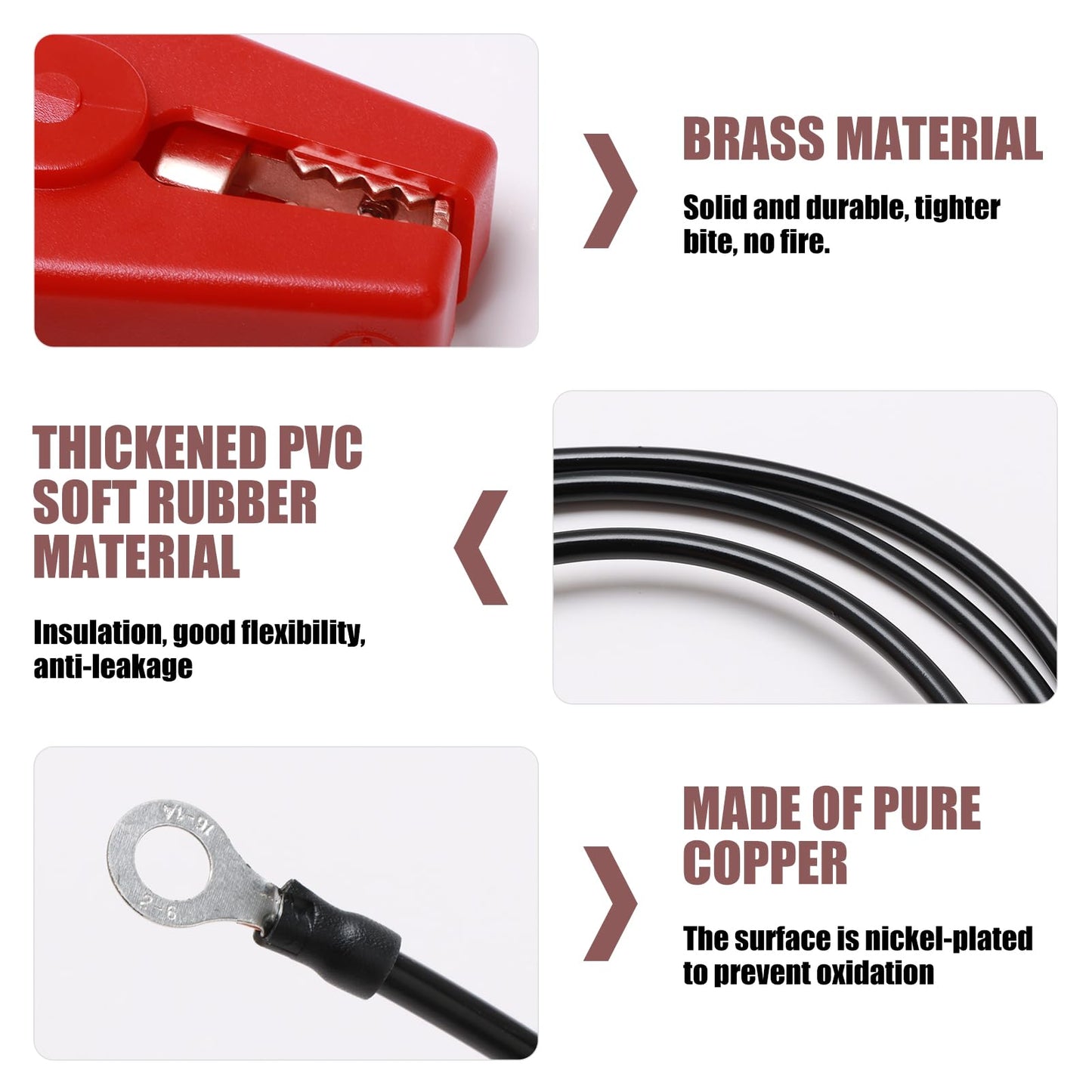 Yenblow Electric Fence Wire Alligator Clips, Electric Fence Kit Connect Energizer, and Electric Fence Charger Solar Powered Electric Fence for Energizer to Fence Wire & Ground System, 2Pcs