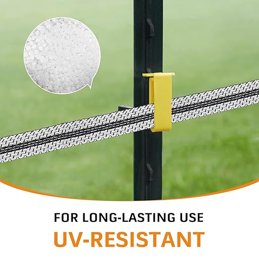 Electric Fence Poly Tape, Heavy-Duty Sure Shock PVC, Electric Fence for Livestock, 500ft(152m), 1 Inch, White and Black