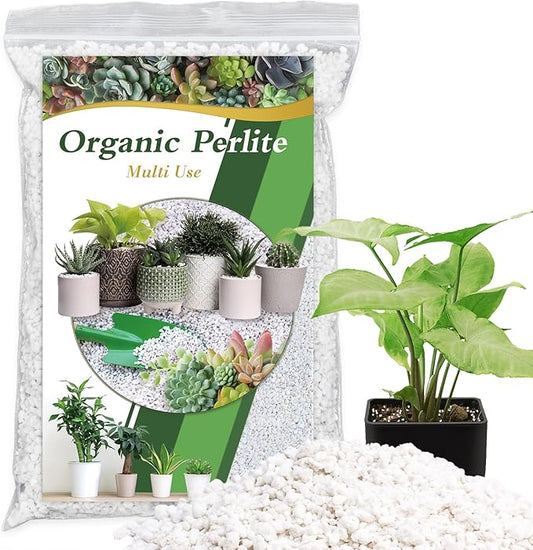Organic Perlite for Plants, Enhances Soil Drainage and Aeration, Perfect Perlite for Plants Indoor & Outdoor, Horticultural Perlite for Gardening, Perfect for Potting Mixes, 2QT