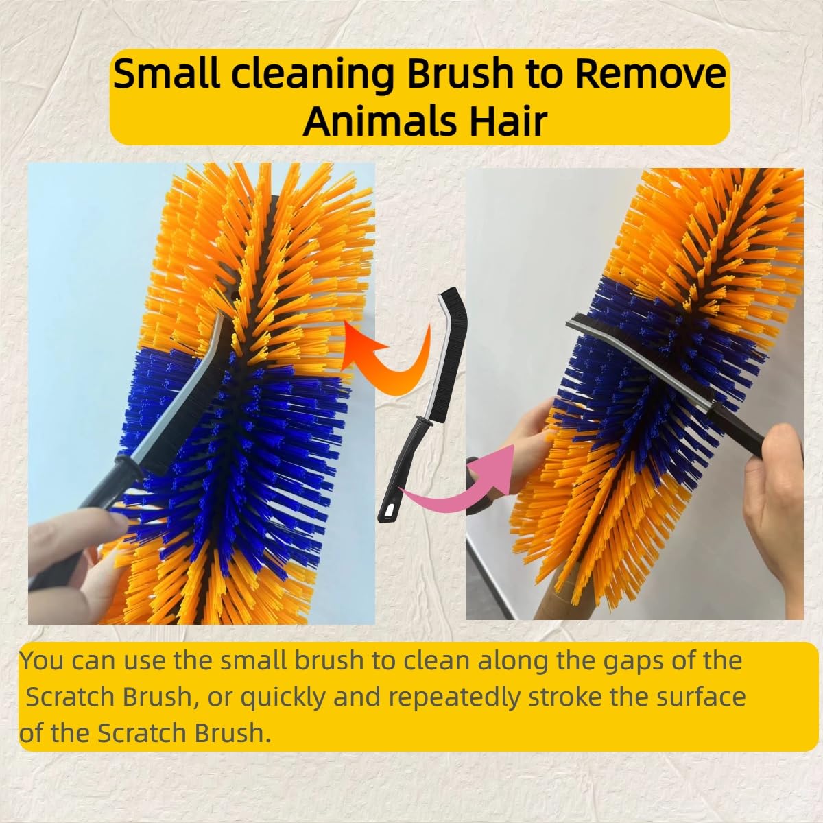 2PCS Livestock Scratching Brush, Goat Scratcher Post with Cleaning Brush, Grooming and Massage Brushes for Horse Cow Sheep, Animal Itch Relief and Back Scratcher