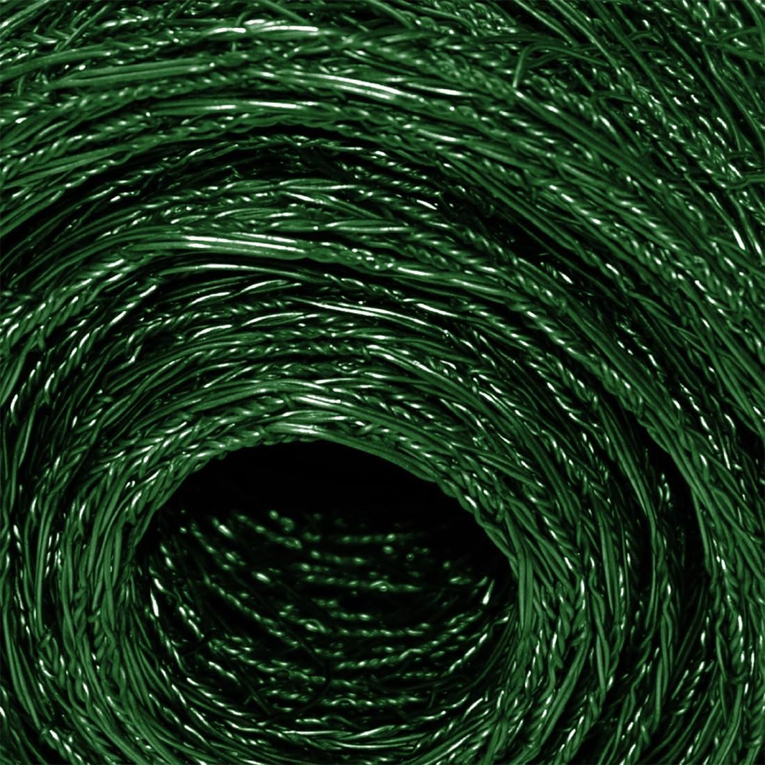 Garden Poultry Green Chicken Wire PVC Coated Hexagonal Wire Mesh Roll Animal Fence 3m x 400mm Garden Netting Fencing for Pet Rabbit Chicken with Gloves & 50Pcs Cable Ties