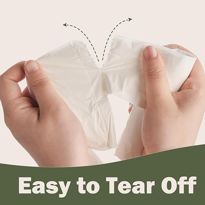 5 Gallon Compostable Trash Bags with Handles Compost Bags 0.78 Mils Food Scrape Waste Bags for Kitchen Bathroom US BPI ASTM D6400 and Europe OK Compost Home Certified 45 Couts White