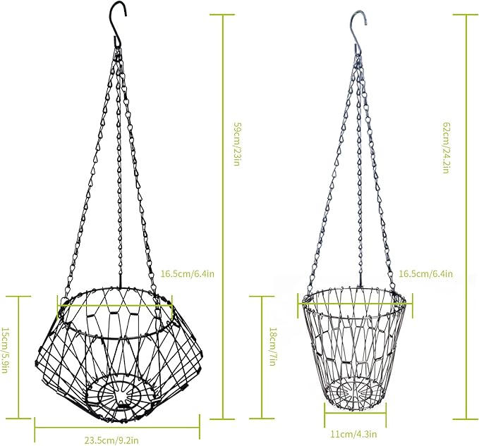 Hanging Chicken Feeder Accessories, Coop Must Haves -Foldable 6.5Inch Large Poultry Vegetable Fruits Chicken Treat Dispenser with 3pcs Hanging Chain,Chicken Toys for coop (Chicken Feeder 1 Pack)