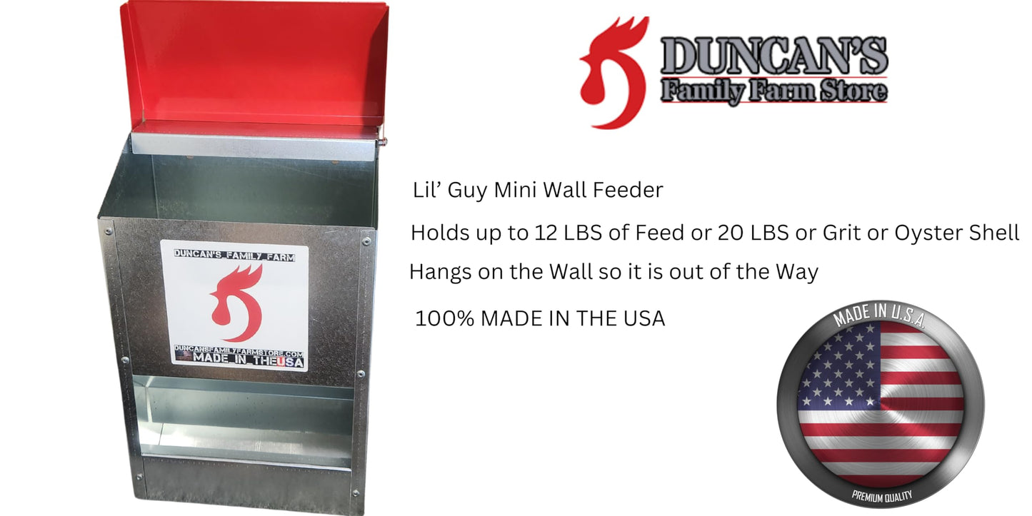 DUNCAN'S FAMILY FARM STORE Duncans Poultry 12 LB Mini Space Saver Wall Feeder