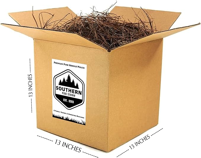 13"x13"x13" Box of Southern Pine Straw - Premium Pine Needle Mulch