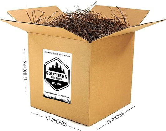 13"x13"x13" Box of Southern Pine Straw - Premium Pine Needle Mulch