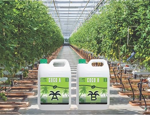 Liquid Fertilizer 5 Liter A 1-4-2 & B 3-0-0.5 Plant Food 2 Part Base Nutrients Veg and Flower Indoor Outdoor Hydroponic Coco Coir Garden Plant Soil Nutrient (5 Liter)