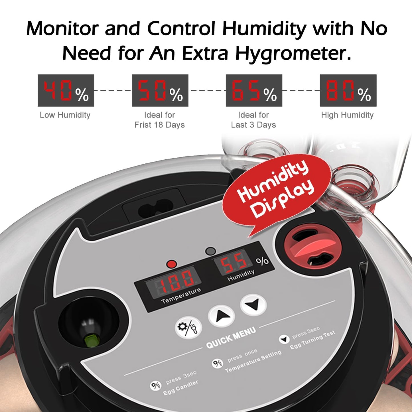 WYD2ANG Smart Chicken Incubators for Hatching Eggs with Automatic Turner Small Poultry Duck Quail 12 Egg Incubator Temperature Control Display Hatcher Machine (M12 Pro)