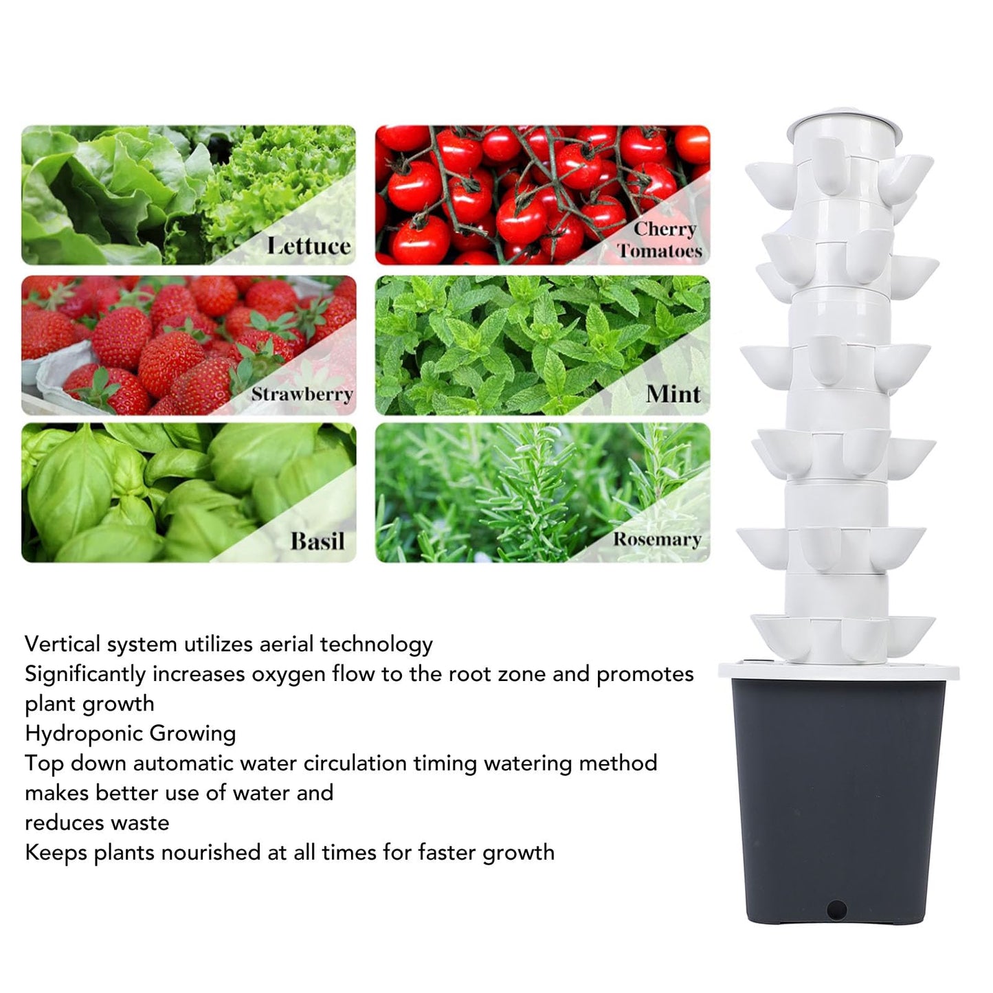 GOTOTOP Hydroponics Growing System, 30 Plants Indoor Vertical System Kit,Hydroponic Germination Kit, Nursery Germination Kit for Gardening Lover Including